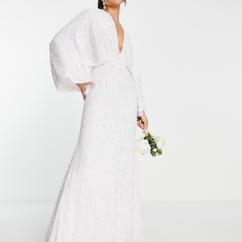 ‼️LOOKING FOR: ASOS Sequin White V-Neck Gown!!!‼️